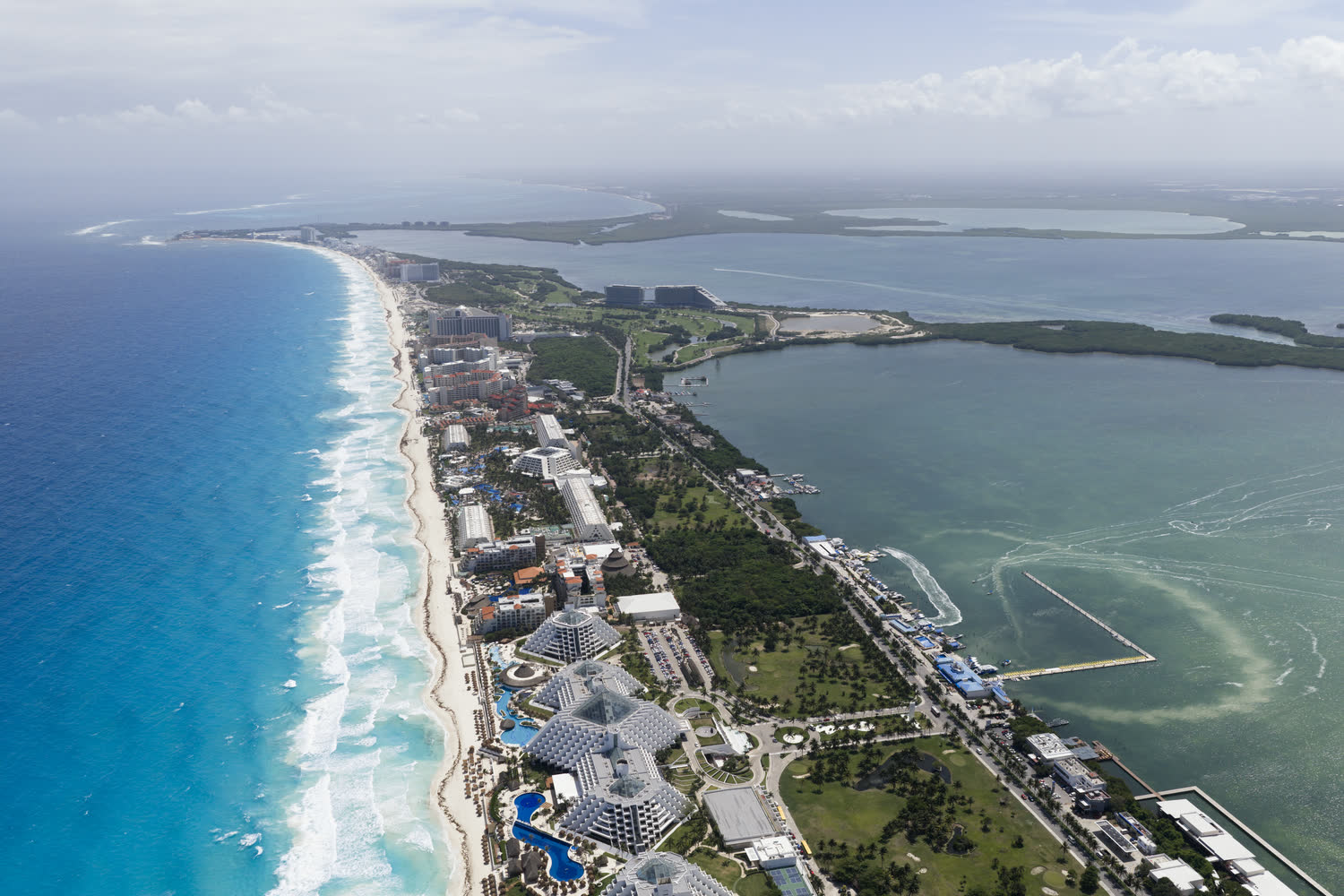 Urban core and lagoon system