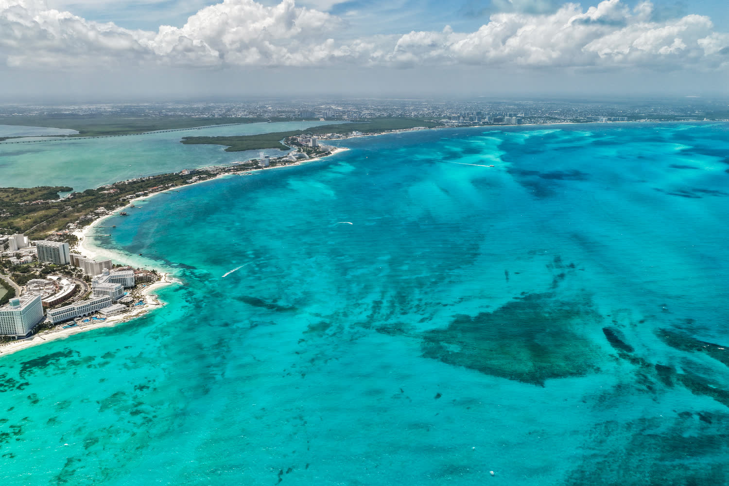 The shoreline from the air